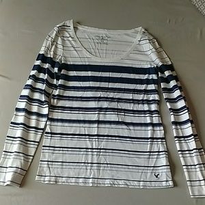 AEO long sleeve stripped tee